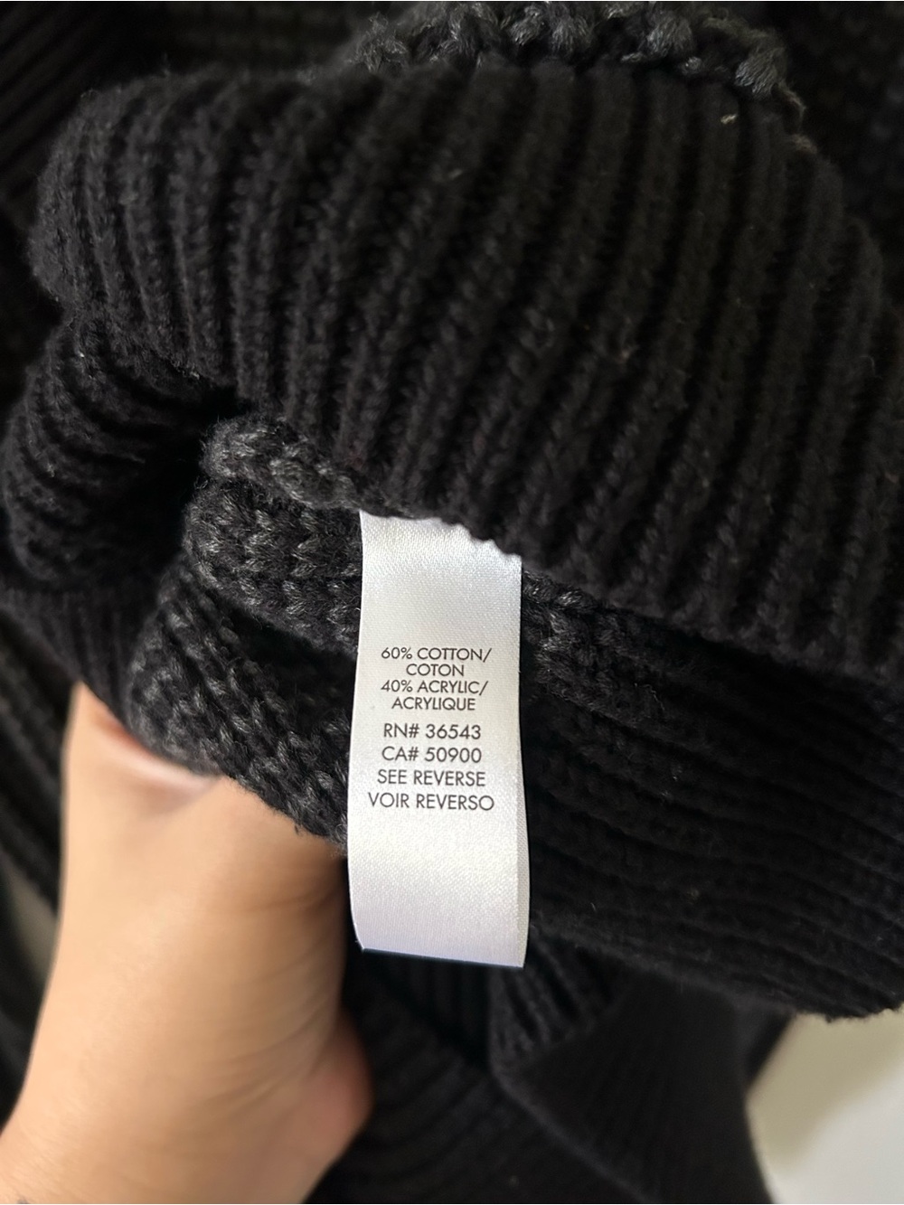 Calvin Klein Men’s Black Shawl Collar Knit Cardigan Sweater Black Grey Academia - Picture 5 of 6